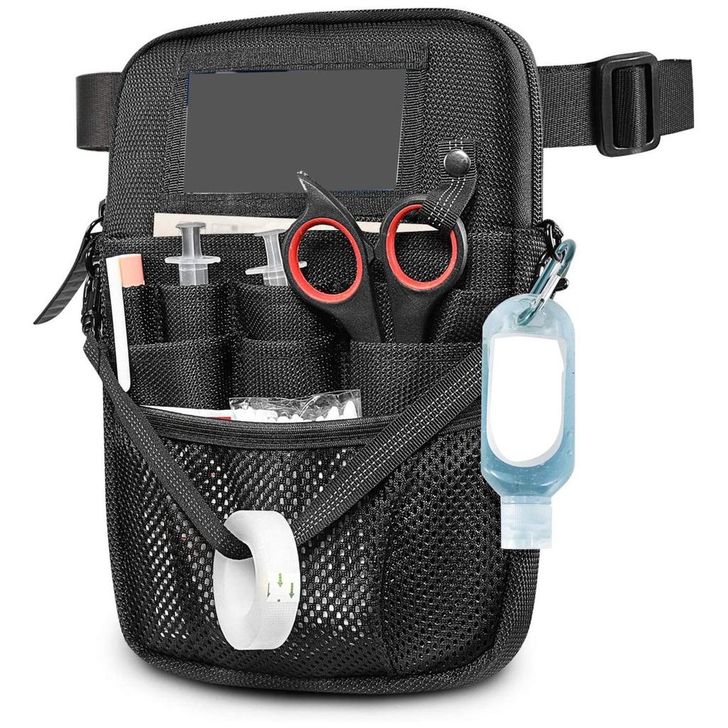 Nurse Fanny Pack, Medical Equipment Organizer Pouch, Utility Waist Bag for Stethoscopes, Dressing Scissors and Other Medical Supplies