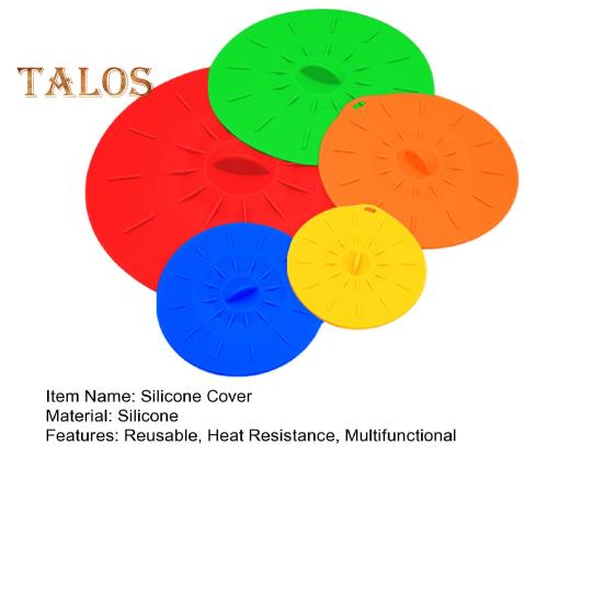 5 st Silikon Matlock Set Läcksäkra Flerstorlekslock för Skålar Grytor Stekpannor Värmebeständiga Mikrovågsugnssäkra Stekpannlock