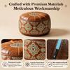 Round Shape Storage Ottoman PU Leather Round Pouf Cover New Floor Seat Cushion  Home Use