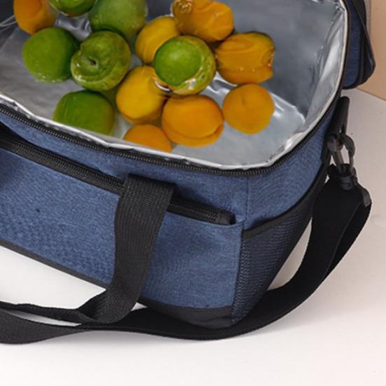 Insulated Lunch Bag with Adjustable Strap Large Capacity Cooler Tote Water-Resistant Bento Lunch Bag for Outdoor Camping Picnic Travel