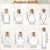 Elegant Mini Glass Wishing Bottles Jars with Cork Stoppers Set for Storing Dream DIY Crafts Projects Beads Container