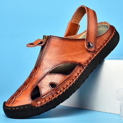 Sandali Estivi da Uomo Scarpe Casual in Pelle Sandali Outdoor da Uomo Scarpe Romane da Spiaggia 39-48