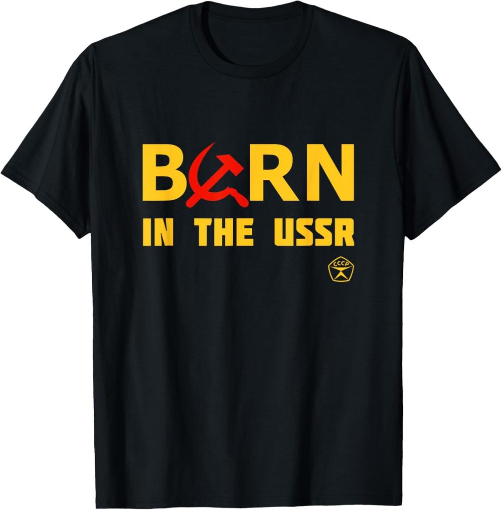 Made in USSR Retro Soviet Union Novelty Coat of Arms T-Shirt Men and Women Short Sleeves Casual Ropa Hombre