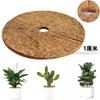 Round Coconut Coir Mat for Plant Pots 20cm Diameter with Central Hole and Opening Flat Surface Mat for Gardening Soil Retention and Weed Prevention