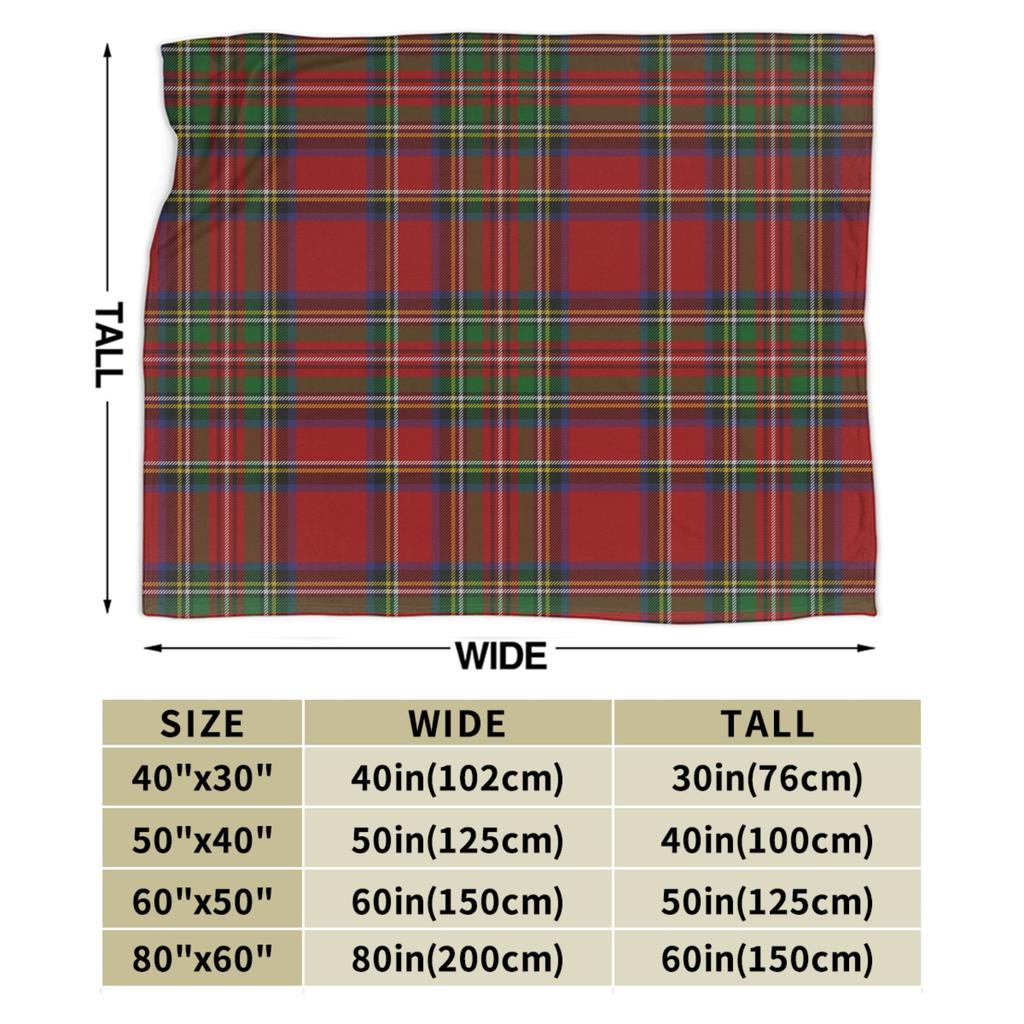 Royal Stewart Tartan Plaid Blankets Coral Fleece Plush Summer Christmas Breathable Warm Throw Blanket for Sofa Travel Quilt