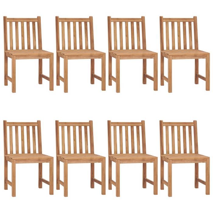 VidaXL Lot de 8 Chaises de Jardin avec Coussins, Sièges de Terrasse, Chaises de Salle à Manger, Meubles de Patio Extérieur, 3073165