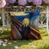 Art E-Edvard M-Munch Anxiety Cushion Cover Home & Car Dual-Scene Pillow Cover: Reversible for Premium Comfort