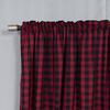 Useful Pocket Curtain Non-fading Plaid Thick Decorative Rod Pocket Valance for Living Room