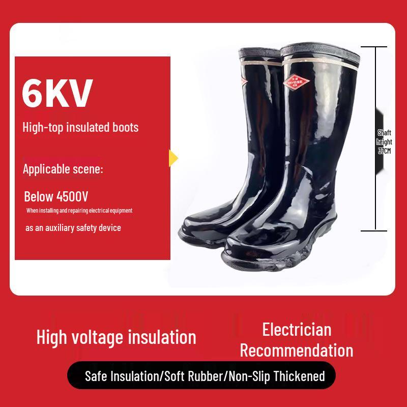 Electrician's Insulating Anti-Slip Gloves - Wear-Resistant, 400V/380V/220V Protection