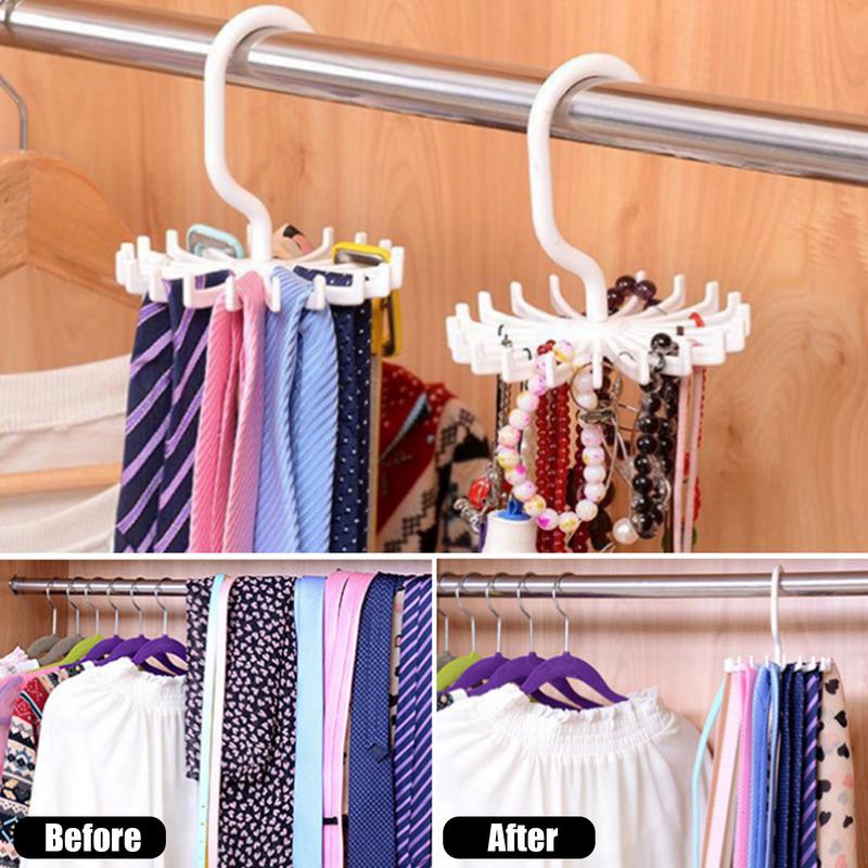 Drehbarer Krawattenhalter Schalaufhänger Halter 360 Grad Drehbarer Gürtel Schalaufhänger Haken für Schrankaufbewahrung Krawatten Gürtel Halter Haken