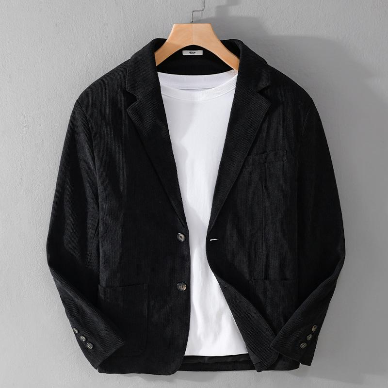 Men's Slim-Fit Corduroy Jacket, Versatile Autumn Business Casual W806