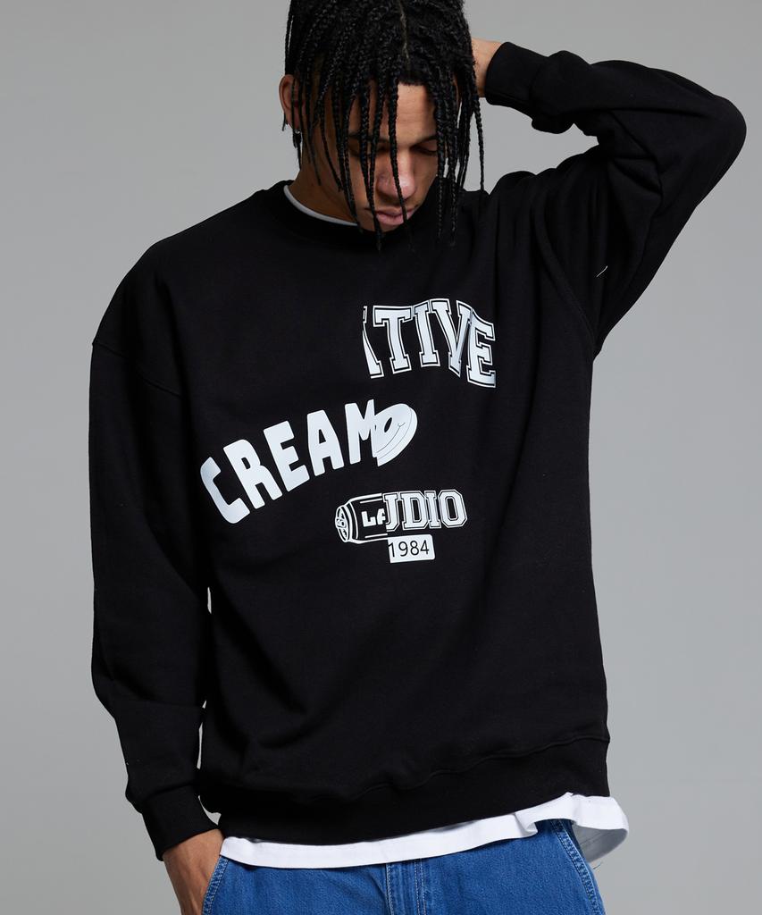 CREAM SODA LAB 1984 Creative Sweatshirt Black
