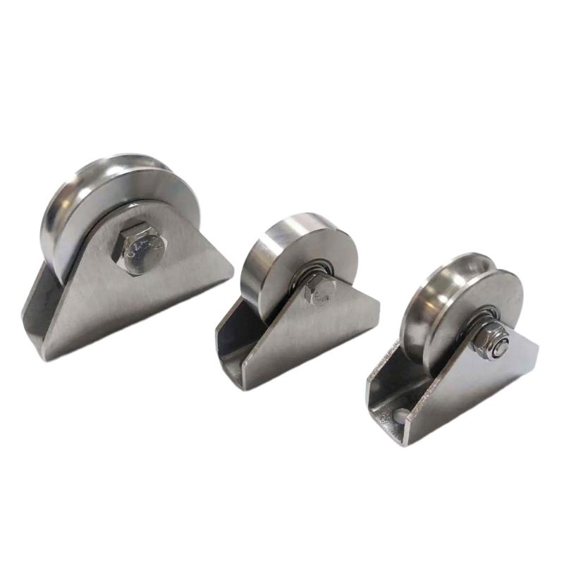 Guide Pulley Wheel Assembly with Two-Hole Mount for Window Roller Repair Door Track Hardware and Guided Motion Support