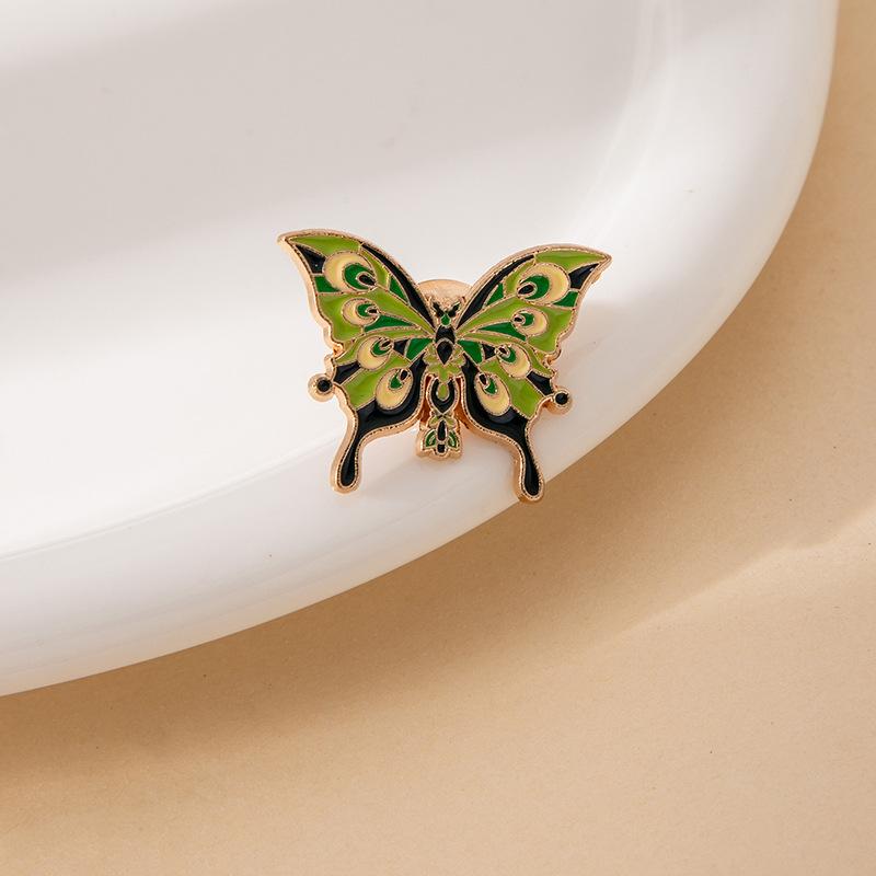 Creative Cartoon Flower Colorful Butterfly Shape Animal Brooch Fashionable Versatile Corsage Niche Personalized Alloy Badge
