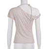 2026 New Women Sweet Polka Dot Halter Top Backless Knot Slim Fit Short Sleeve Tee INS Streetwear Fashion Casual Tops