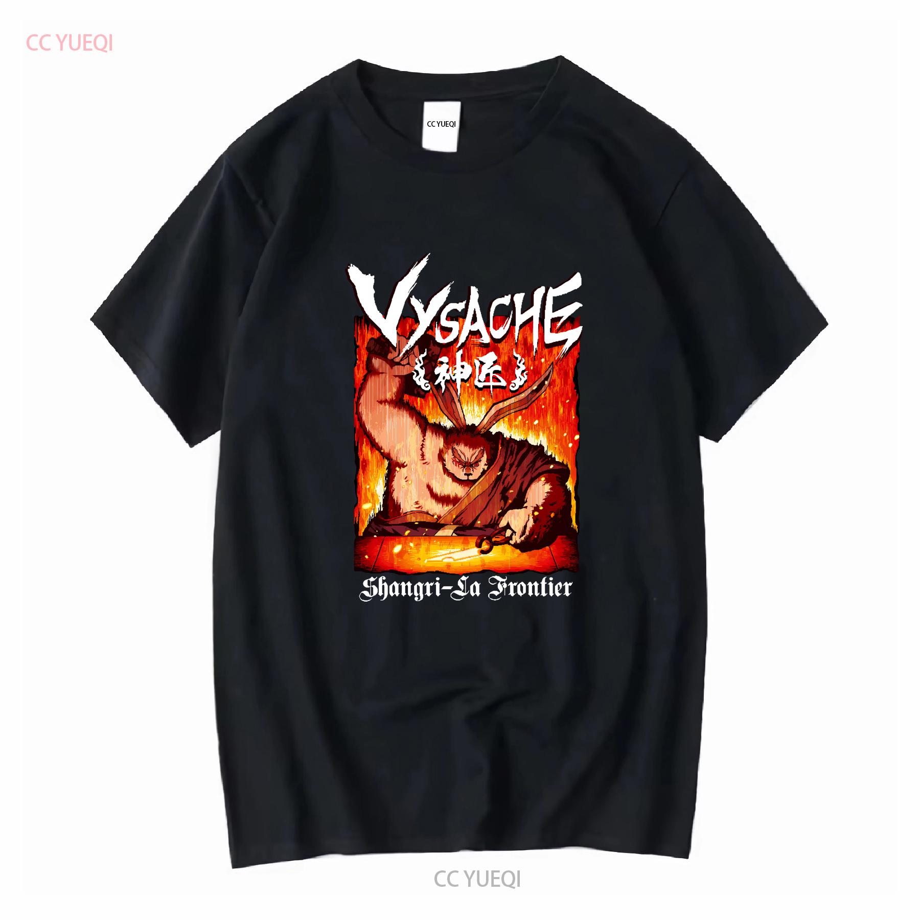 

Shangri La Frontier T Shirt Vysache Black Japan limited New vintage Washed Soft homme Unisex Stylish graphic Breathable 4XL