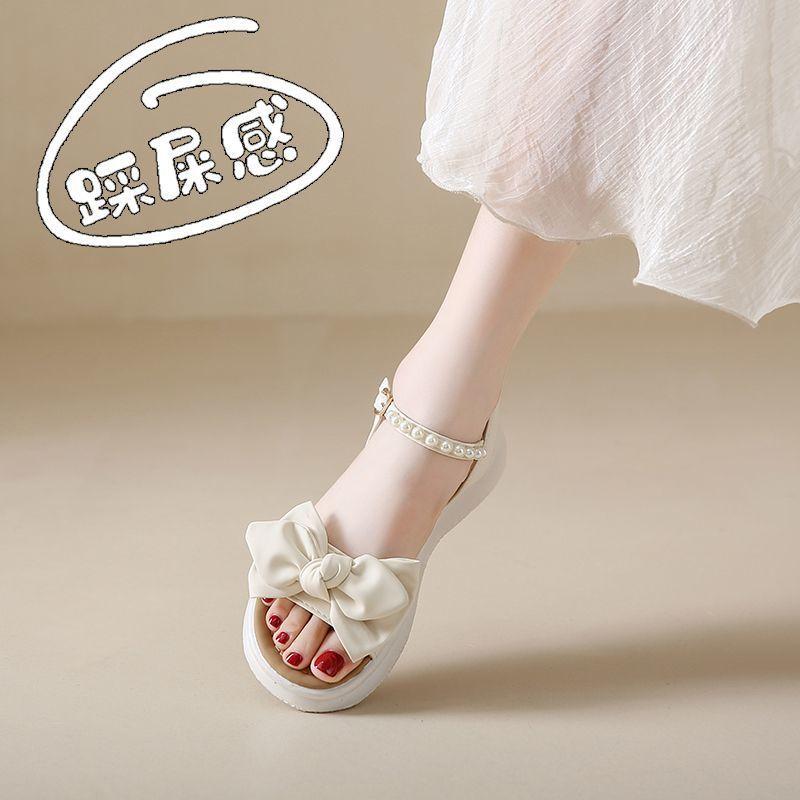 

Stepping on shit sandals women s summer fairy style with skirt student cool slippers small size 33 soft-soled Roman beach shoes 40