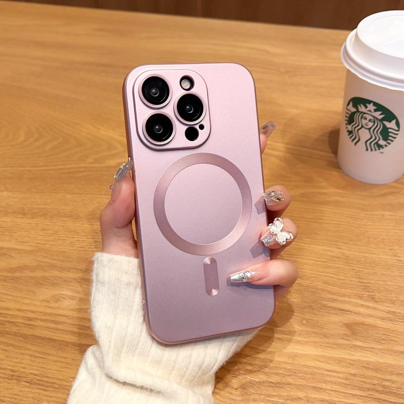 

Magnetic Skin-Feel Frosted iPhone Case with Lens Film: Compatible with iPhone 12, 14, and 15 Pro Max. XS Max