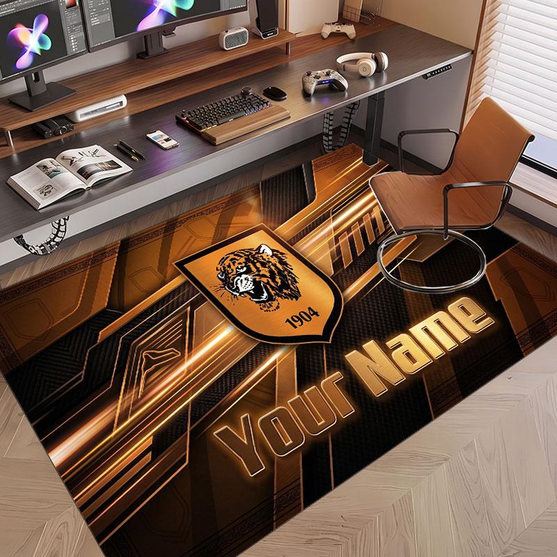 Custom Rug Hull FC Pattern Print Name Text Soft Non‑Slip Floor Carpet for Home Indoor Decoration