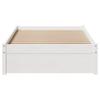 Solid Wood Bed without Mattress White 75x190 cm Pine Wood