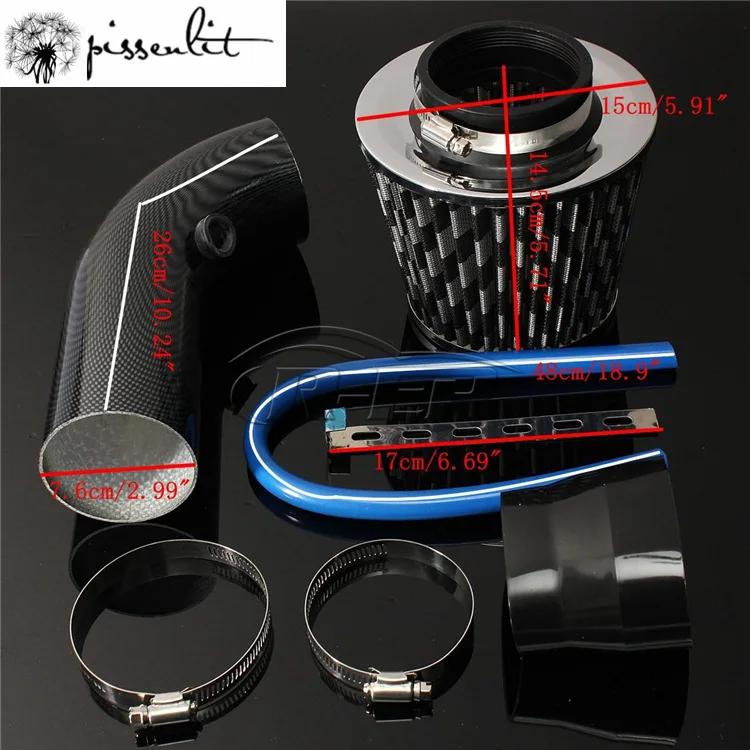Araba Motoru Emme Borusu Hava Filtresi Mantar Kafa Verimlilik 76Mm Giriş Hava Filtresi 160mm Yüksek Akış Yüksek Soğuk Koni
