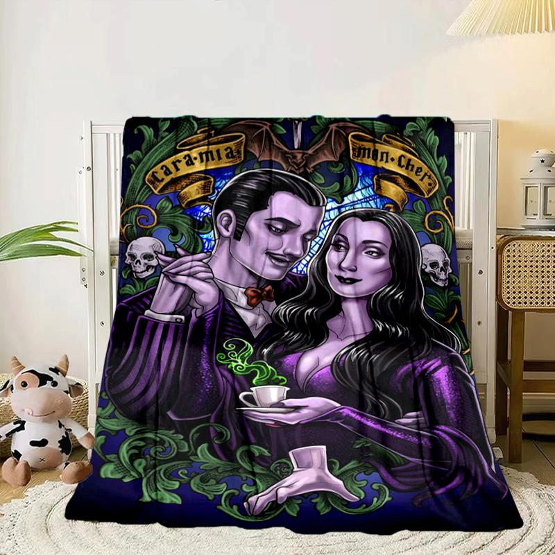Gothic Adams Blanket Flannel Blanket for bed, sofa, Camping, Hiking, Picnic Essentials, gift for family Fan gifts