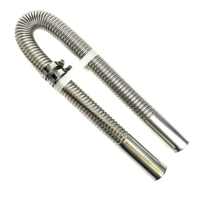 60cm-300cm Air Diesel Parking Heater Stainless Steel Exhaust Pipe Tube Gas Vent Hose Car Truck VAN