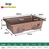 Extra Large Rectangular Faux Zisha Bonsai Pot with Water Absorbing Rockery Stone