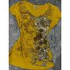 TrendHub Jaune Streetwear Hip Hop Femmes T-shirts Été Corée Punk Été Manches Courtes Vêtements Vintage Y2k Crop Top Esthétique T-shirt