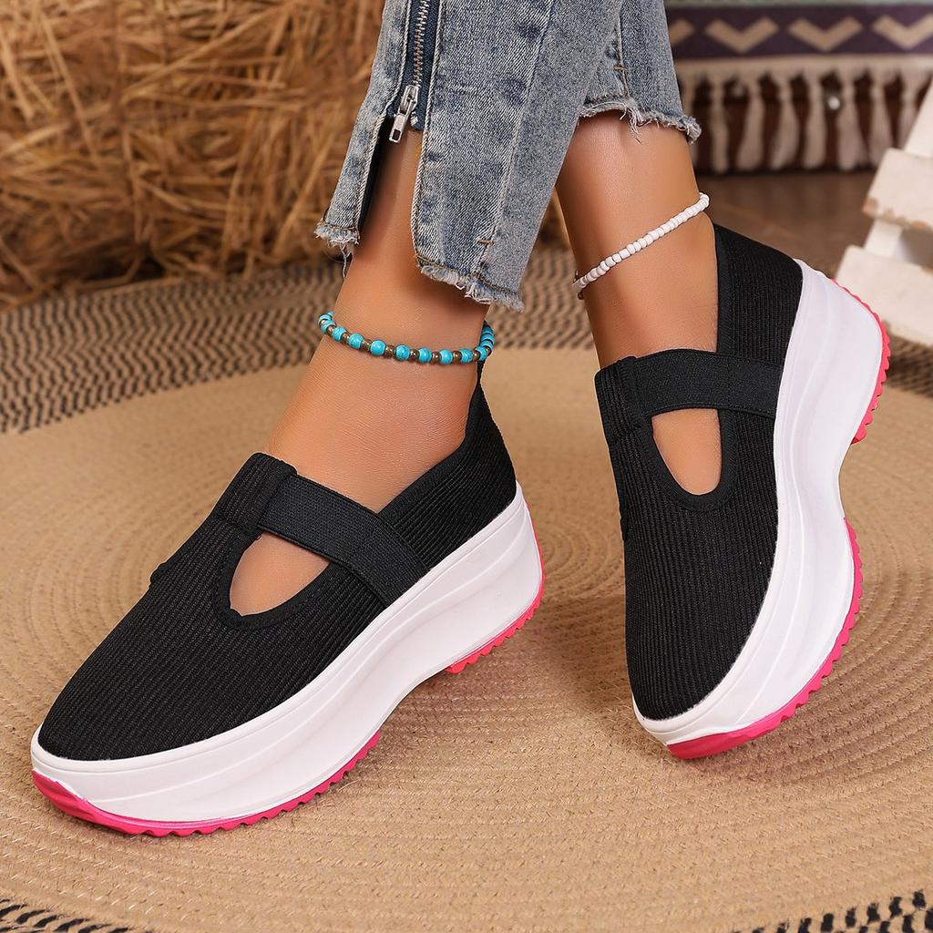 Foreign trade spring and autumn new flying woven women's shoes Korean version women's single shoes comfortable casual shoes women's large size one pe