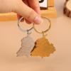 India Punjab State Map Pendant Keychain Titanium Steel Car Key Accessories Men Women Jewelry Gifts