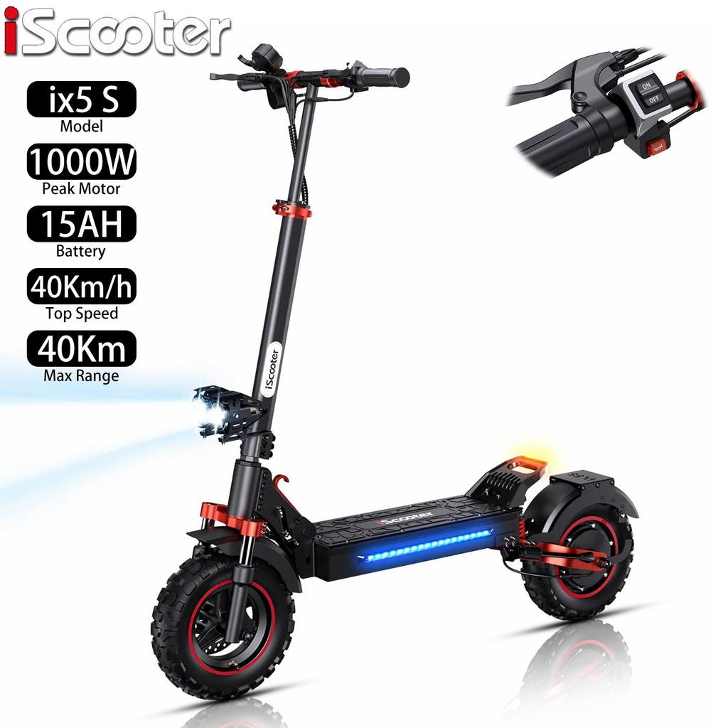 Trotinetă Electrică Adult iScooter ix5S 11" Motor 1000W Trotinetă Electrică Pliabilă Viteză Maximă 45Km/h 48V 15AH Autonomie 45Km Sarcină 150KG