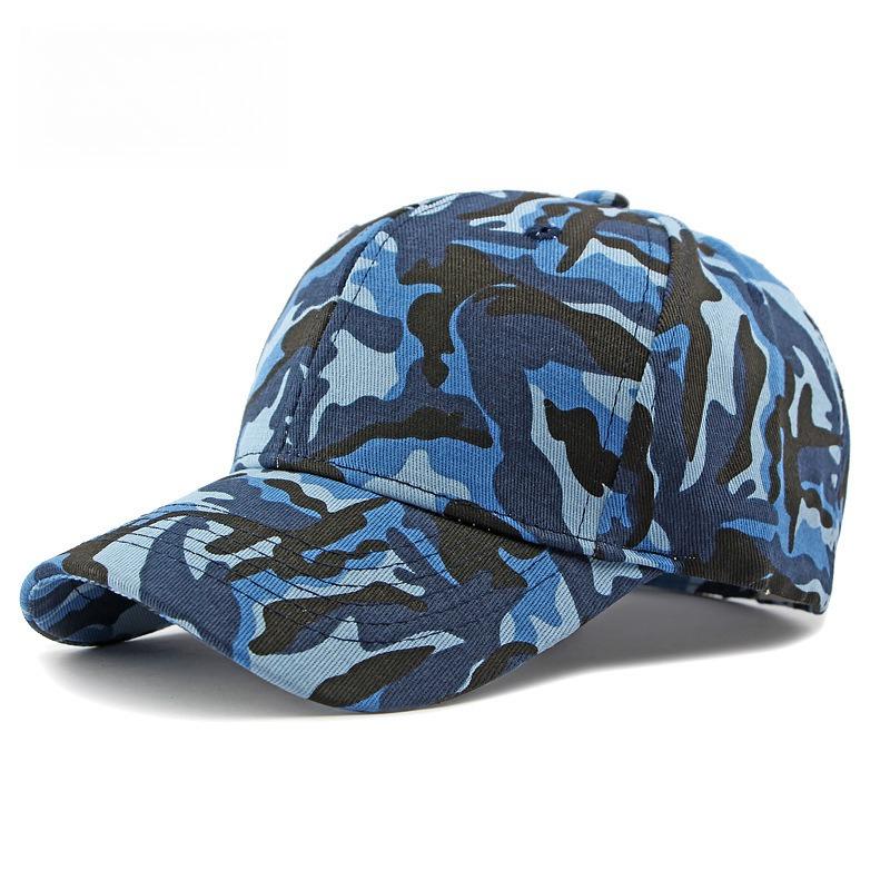 Unisex Camouflage Cotton Baseball Cap Structured Camo Peaked Hat for Men and Women Outdoor Sports Sun Protection Casual Versatile Cap