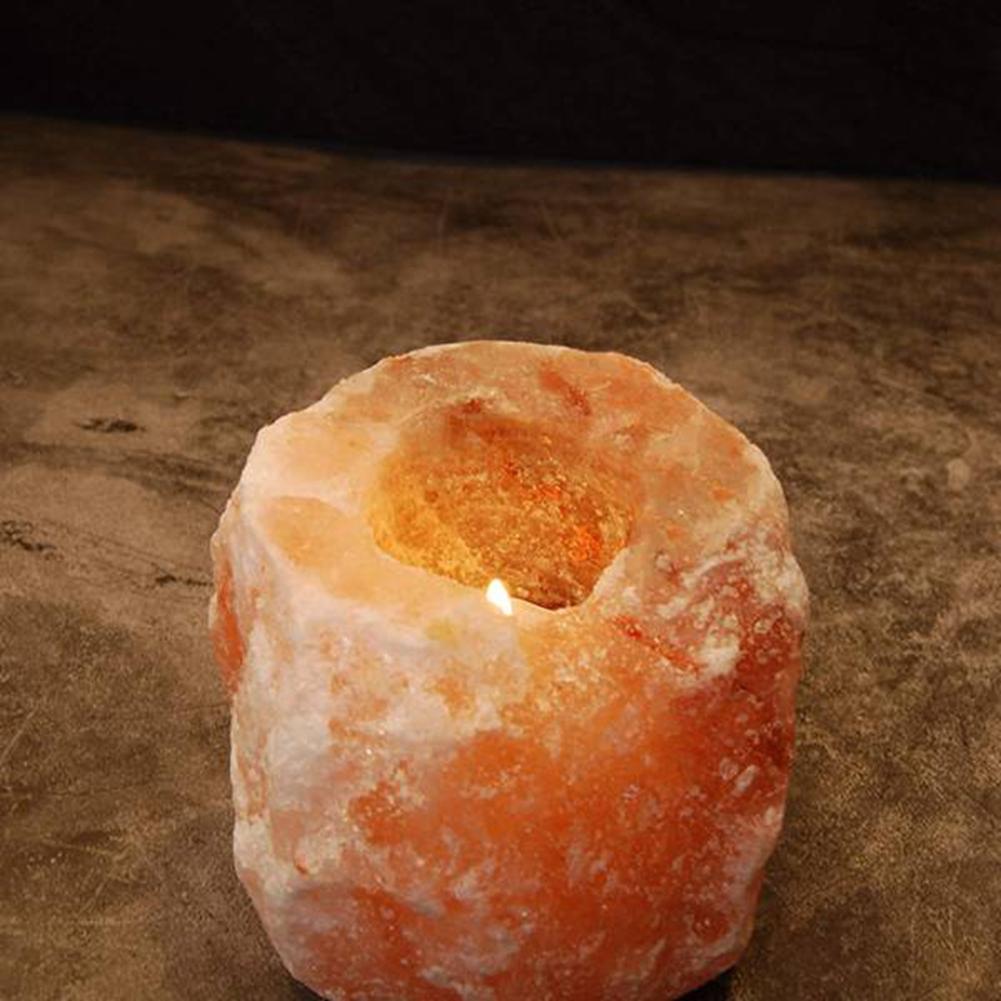 M-Modern-Natural Salt Crystal Stone Candle Holder Stand Crystals Candle Cave Wedding Valentine's Day Gift Easy To Use