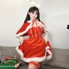 Sex Underwear Sexy Christmas Clothing Rabbit Ears Shawl Dress Red Nightdress Performance Set