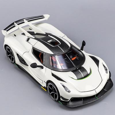 1:24 KNSG Jesko Alloy Super Muscle Car Model Metal Diecast Sound And Light Pull Back Display Decoration Trendy Ornaments Gifts