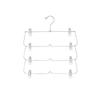 6-Layer Adjustable Foldable Metal Hanger with Clips for Skirts and Pants