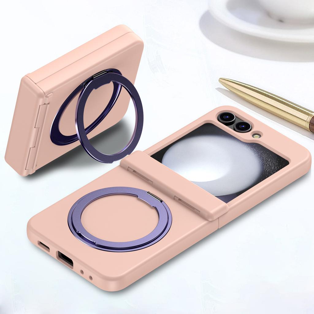 Applicable to Samsung Z flip7 mobile phone case all-inclusive hinge 360 magnetic bracket wireless charging z flip5 protective case
