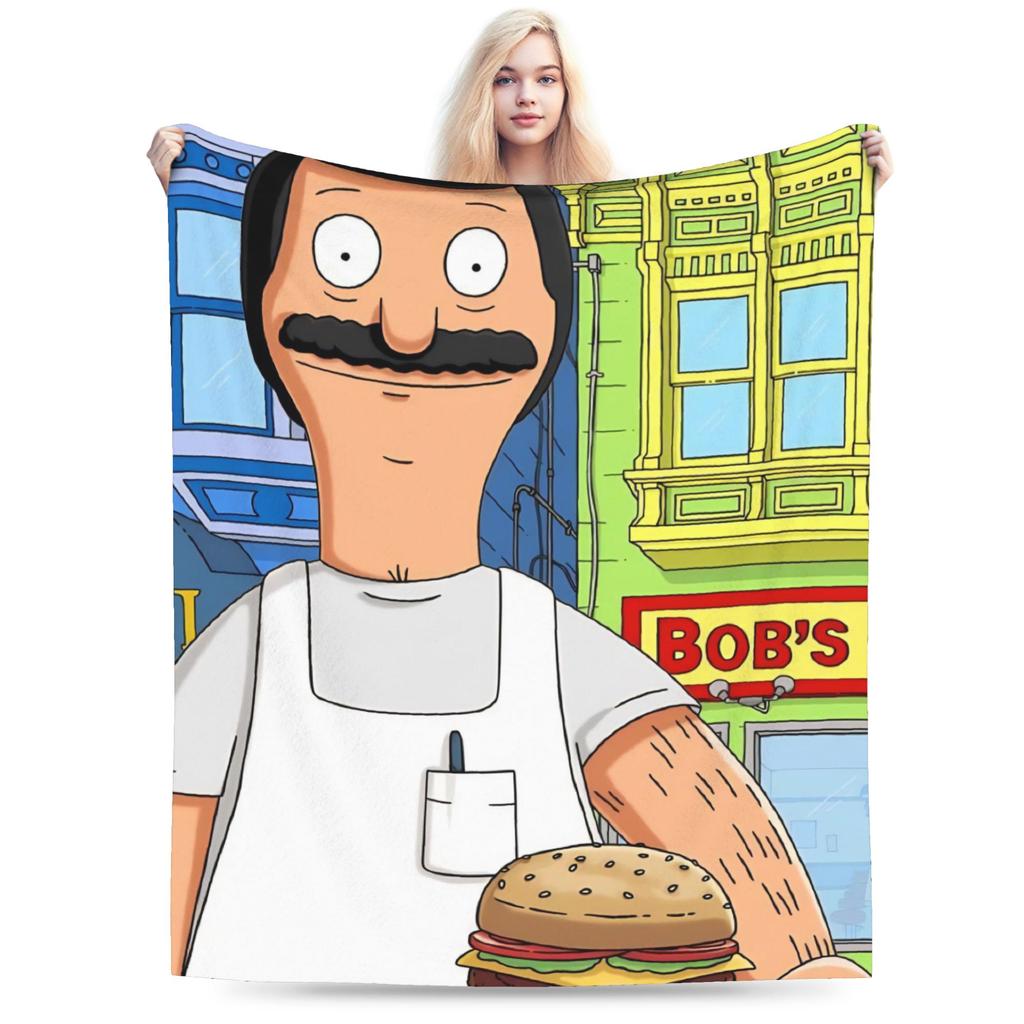 Bob Burgers  Plush Blanket Child  Flannel Throw Blanket For Living Room Warm Soft Design Quality Bedspread Gift