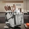 Stainless Steel Tabletop Knife Holder & Storage Rack