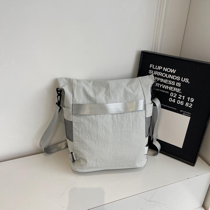 Nylon Bag Women's Large Capacity Multi-Use Shoulder Bag Student Crossbody Bag Solid Color Backpack