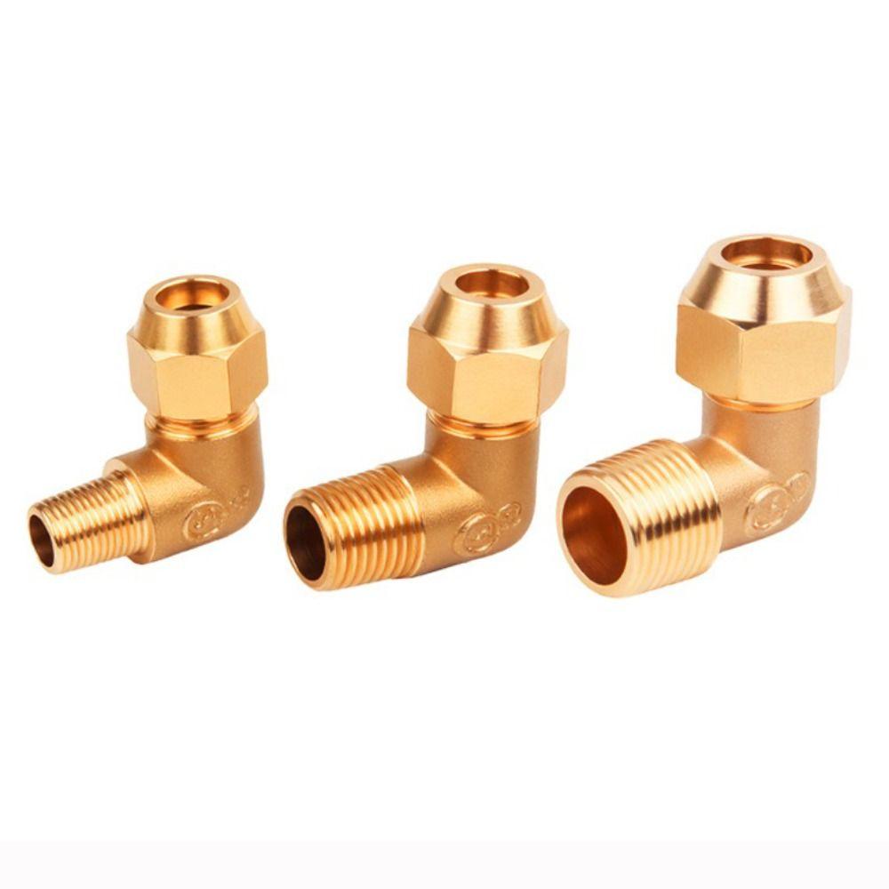 90 Degree Male Flare Fitting Male Thread Copper Tubing Easy Install Pipe Elbow  Hydraulic Line