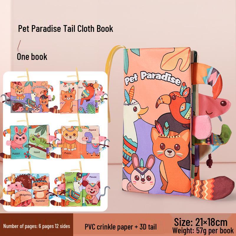 Cross-border Tear-Resistant Children's Cloth Book: Crinkle Paper Educational Toy for Early Childhood Development