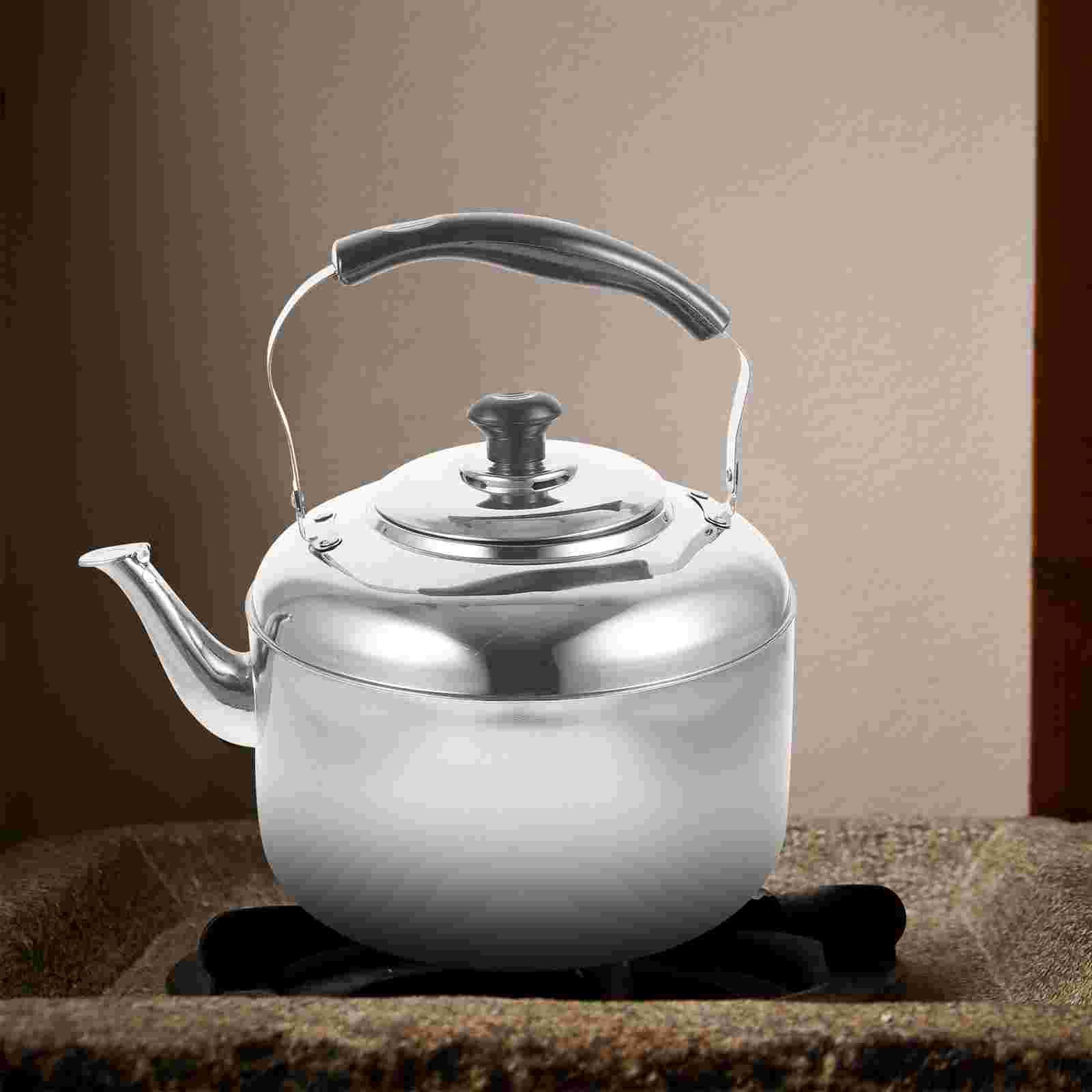 

Безопасный чайник для заваривания чая, свисток, нагреватели для дома, кипяток, подвесной чайник, эспрессо-кофе серебряный