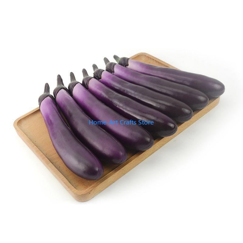 Y3NA Artificial Eggplants Simulation Fake Vegetable Photo Props Home Kitchen