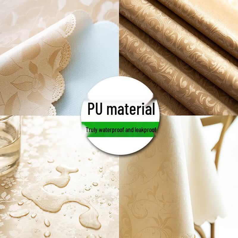XinJingZhou European Style Oil-Proof PVC Round Tablecloth