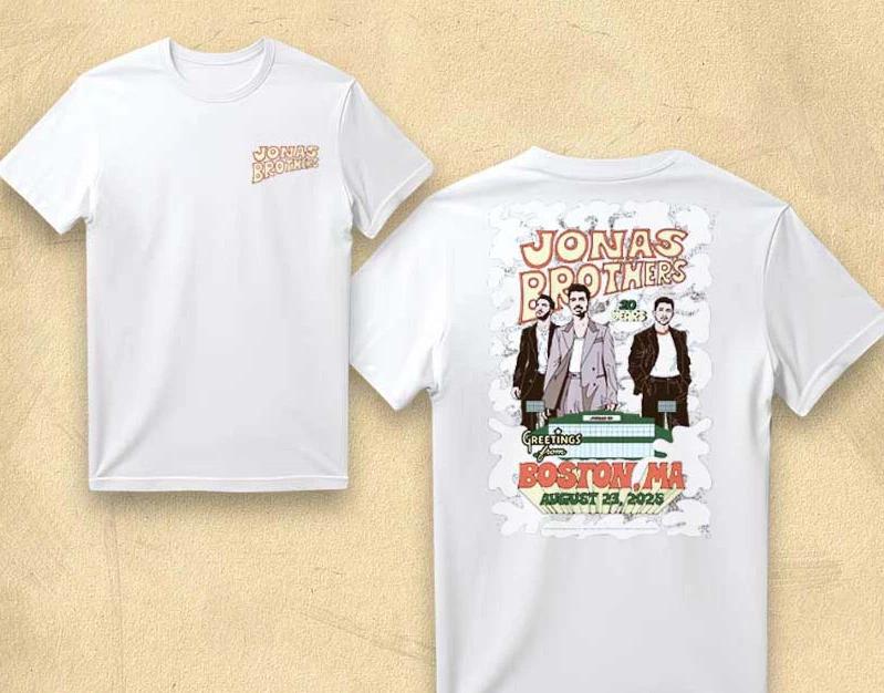 Official Jonas Brothers Aug 23 2025 Boston MA MerchT 3XL