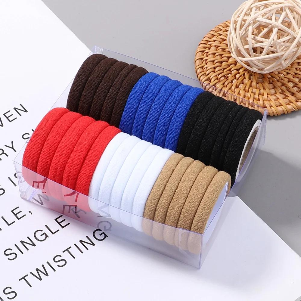 30Pcs/Set Women Elastic Hair Bands Girls Colorful Nylon Rubber Bands Headband Scrunchies Kids Ponytail Holder Hair Accessories