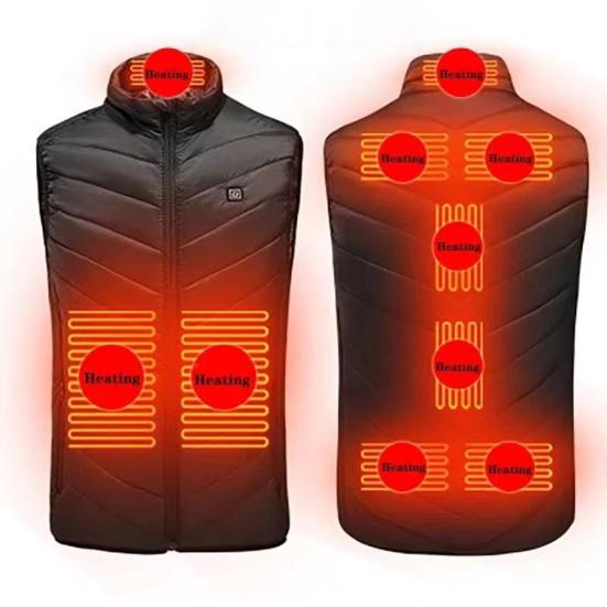 Heating Waistcoat Stand Collar Firm Hemming Comfortable Warming Rechargeable Electric Heating Vest