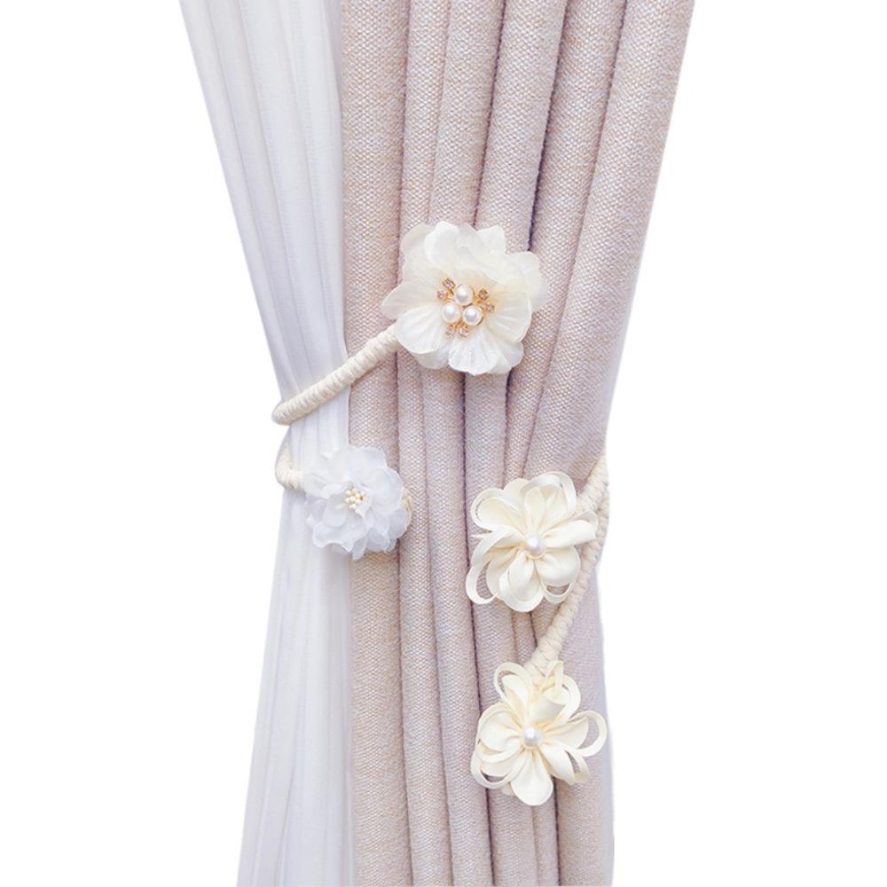

2 шт. элегантные зажимы для штор, пряжка для штор ручной работы, прочные цветочные подхваты для штор, украшение для дома Style A